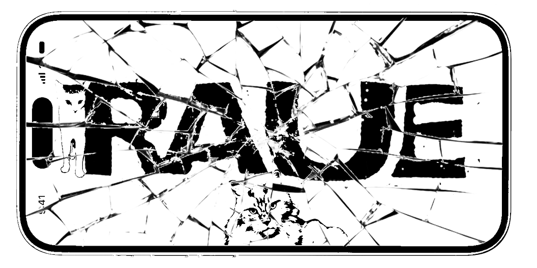 Raue Cracked Phone Sticker