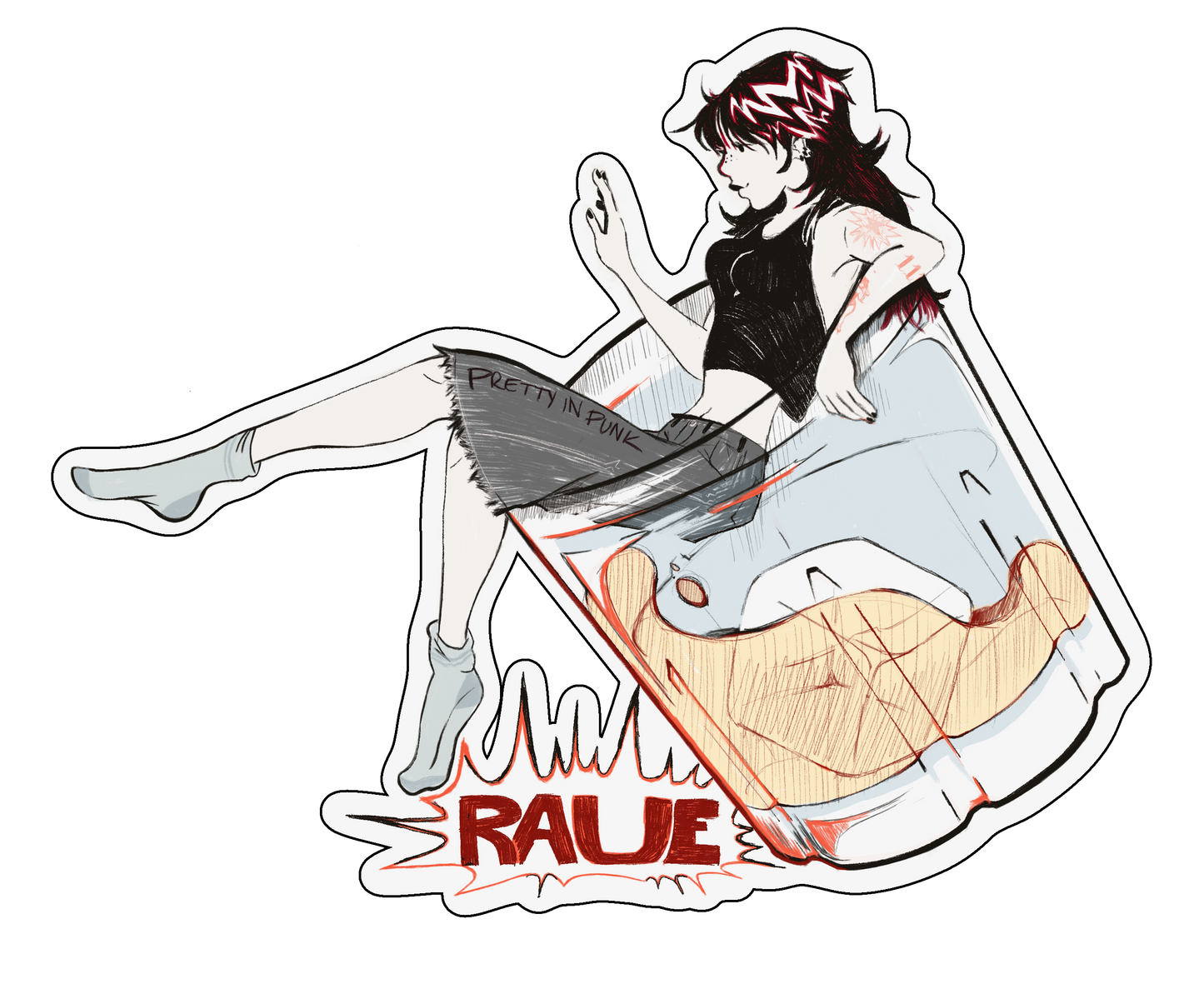 Pretty In Punk Sticker